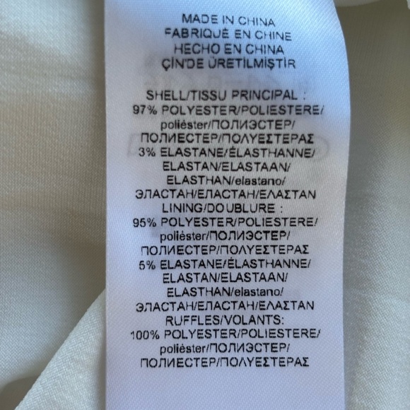 Lauren by Ralph Lauren Cream Crepe Shift Dress With Lace Bell Sleeves - Picture 7 of 11